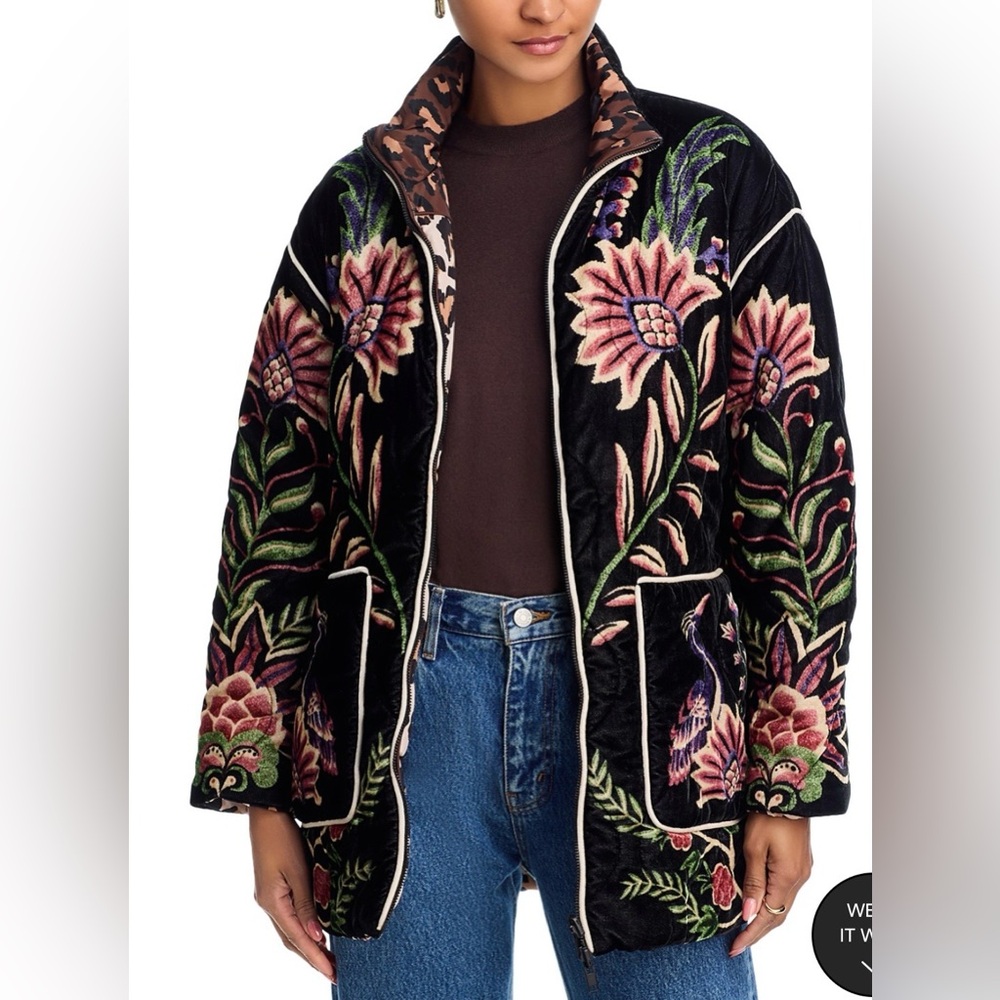 FARM RIO Reversible Marvelous Garden Puffer Jacket